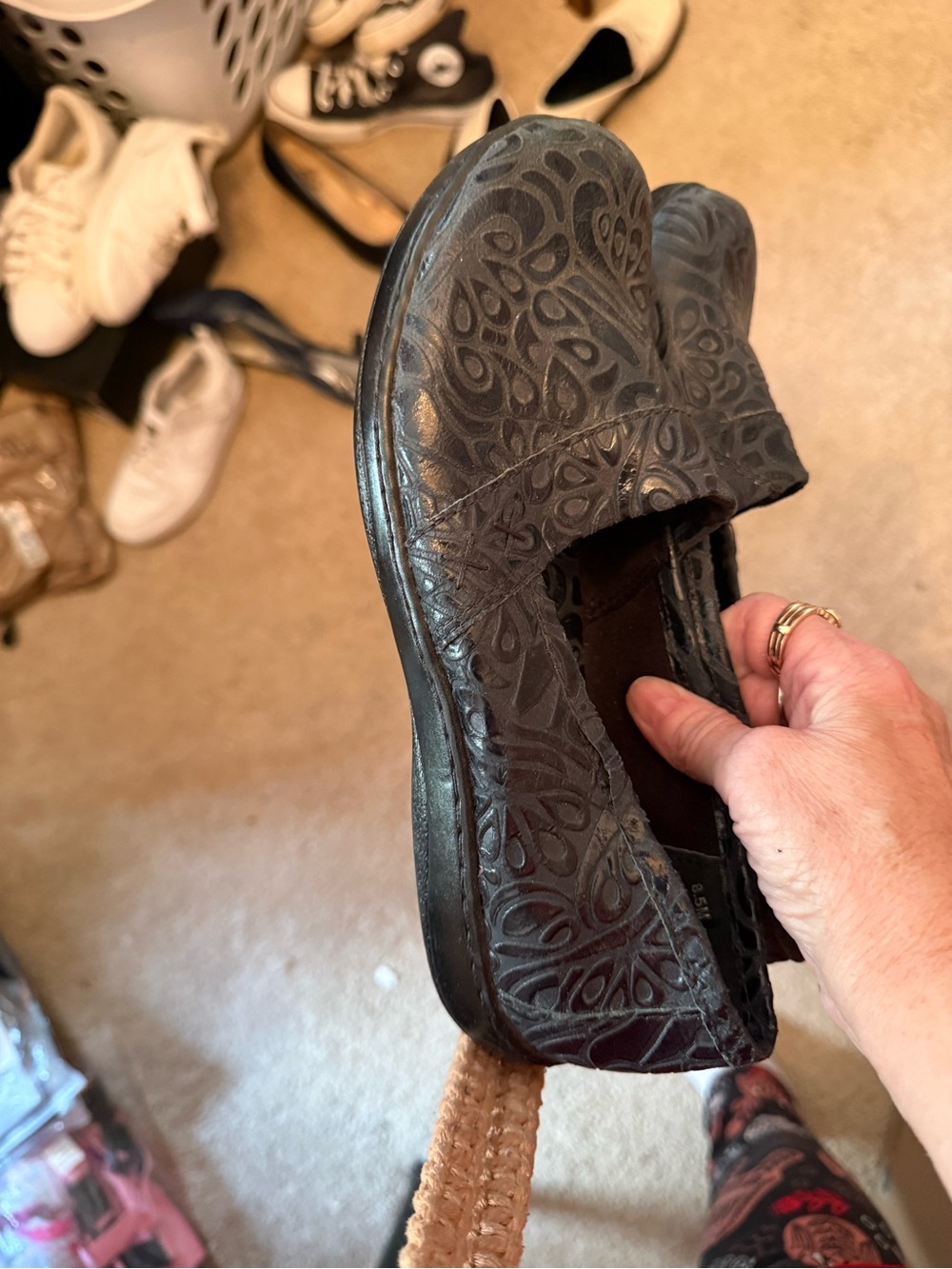 boc Black Embossed Slip-On Loafer